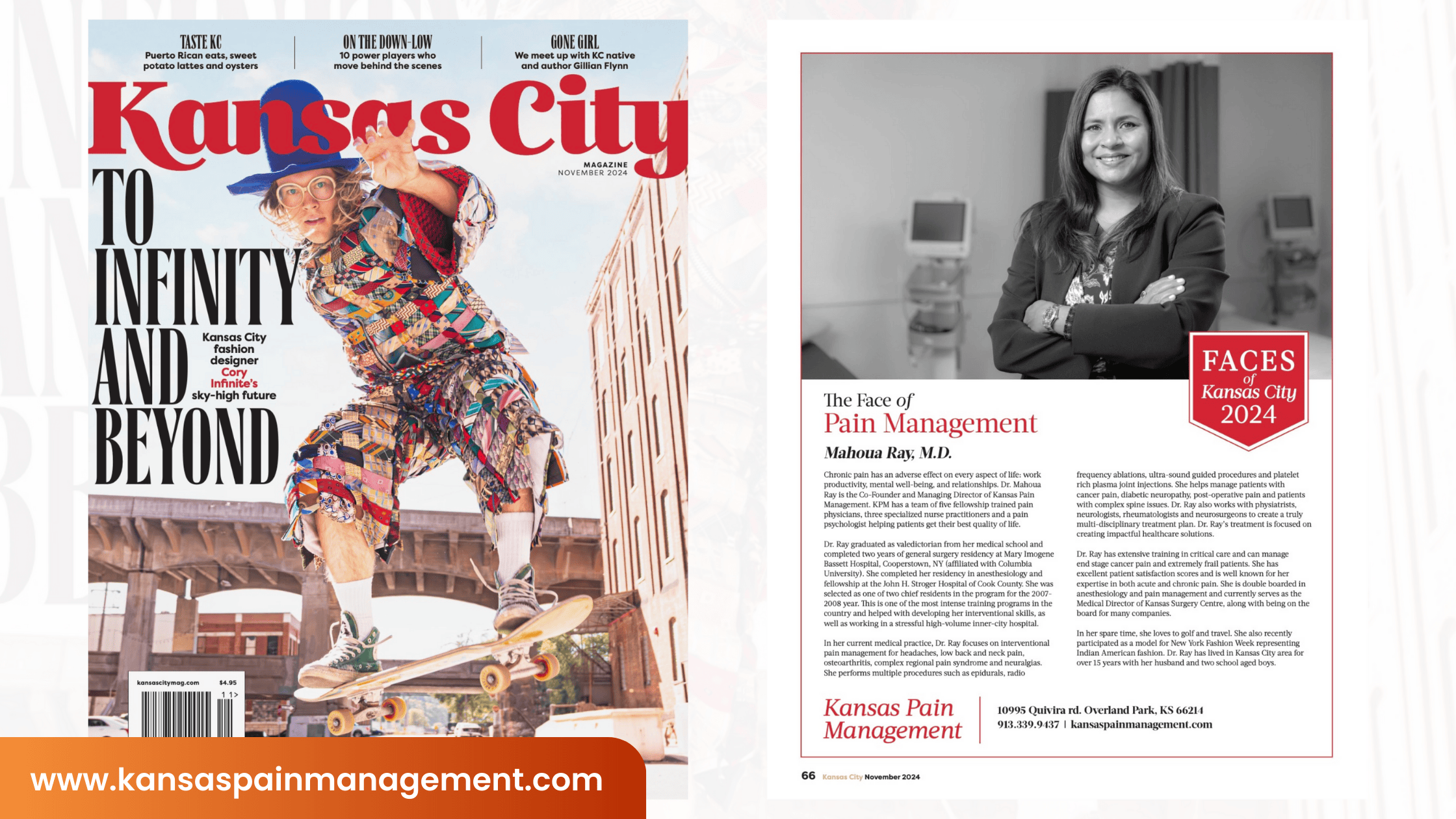Face of Pain Management in Kansas City Magazine