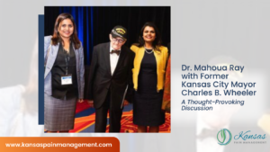 Dr. Mahoua Ray with Former Kansas City Mayor Charles B. Wheeler